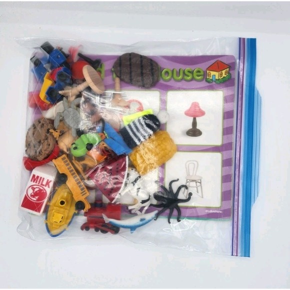 Lakeshore Building Language Lotto Educational Game 6 Cards 35/36 Mini Objects - Picture 4 of 4